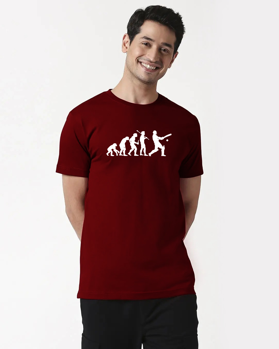 Cricket Evolution Half Sleeve T-Shirt for Men - ambussh.com